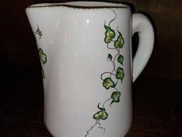 pichet droit decor liseron vert